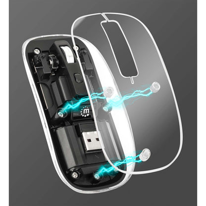 Transparent Rechargeable Wireless USB Mouse Image 3