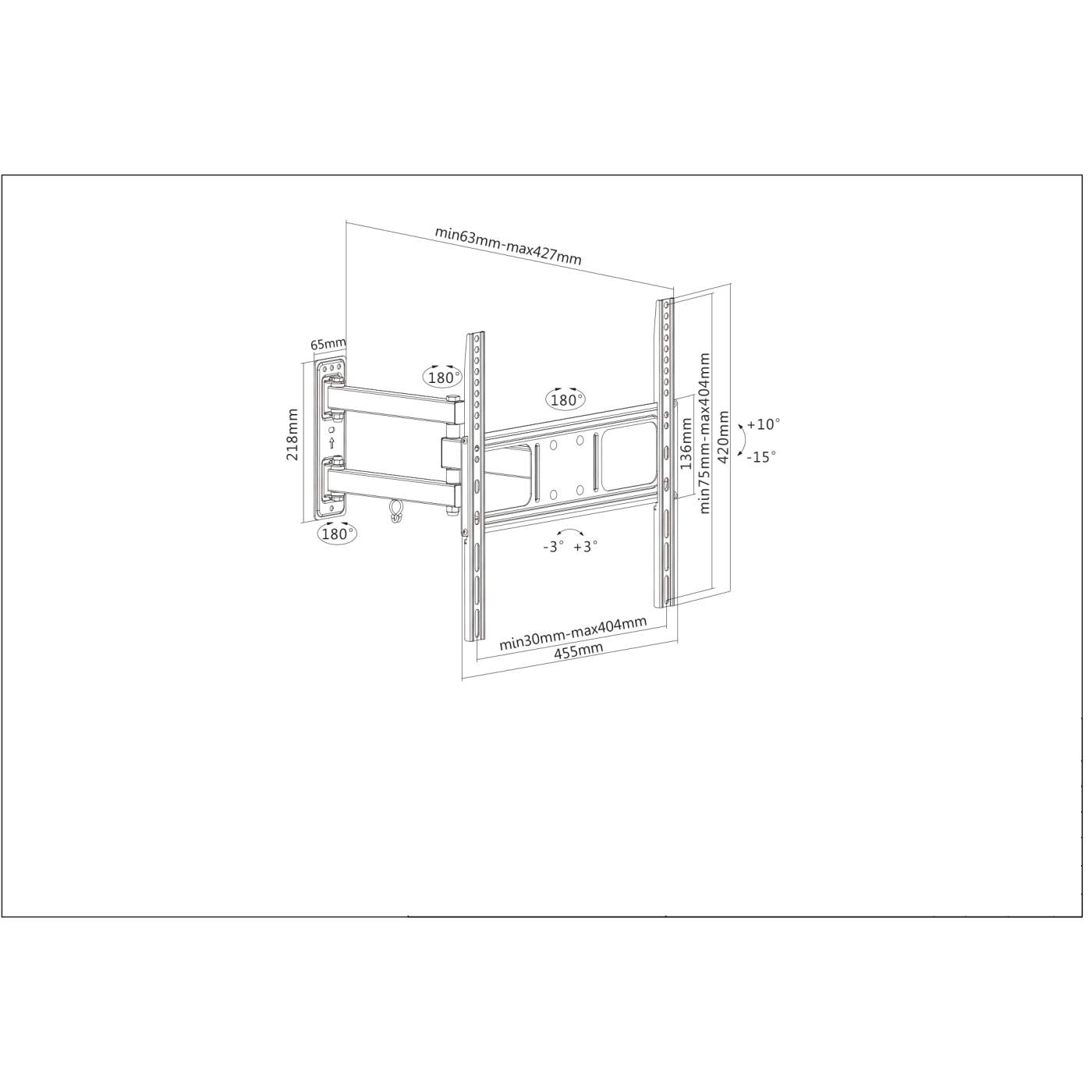 Universal Basic LCD Full-Motion Wall Mount Image 6