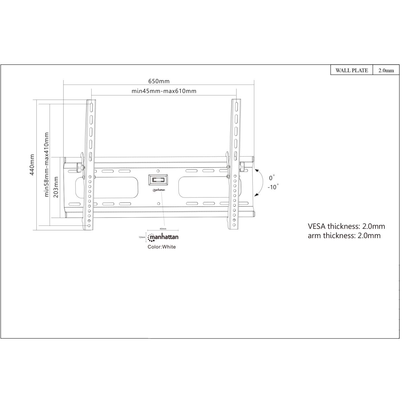 Universal Flat-Panel TV Tilting Wall Mount Image 5