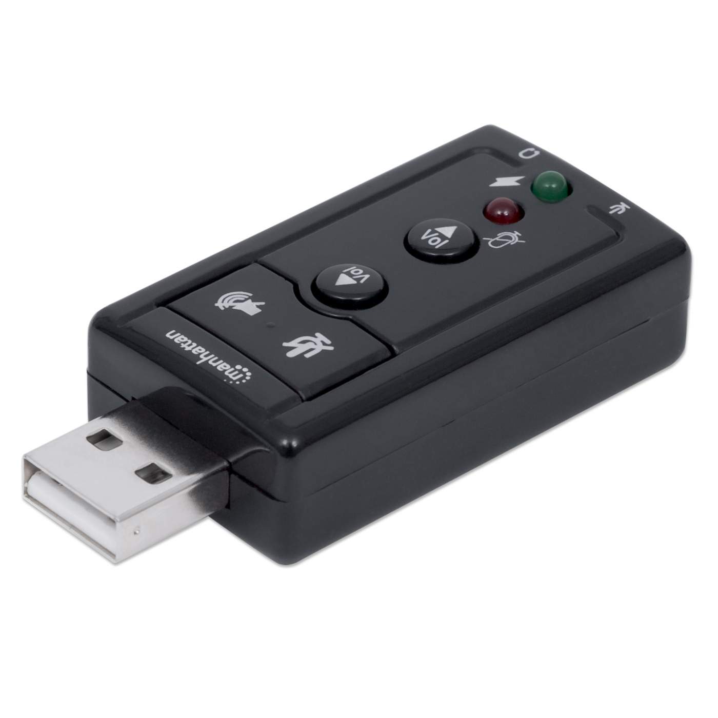 USB-A to 3.5 mm Audio Adapter with Volume Controls Image 1
