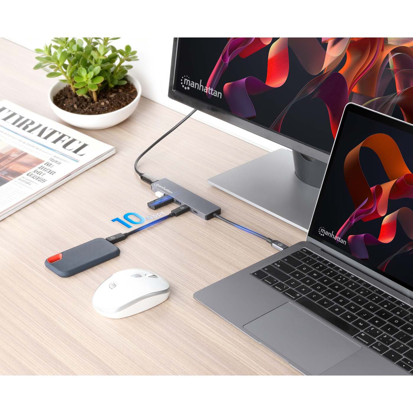 USB-C PD 6-in-1 HDMI 4K Docking Station / Multiport Hub Image 2