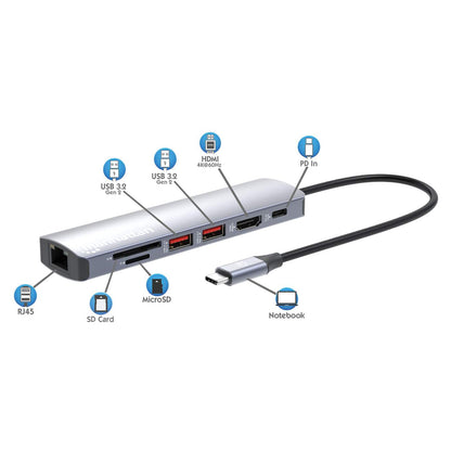 USB-C PD 7-in-1 4K Docking Station / Multiport Hub Image 9