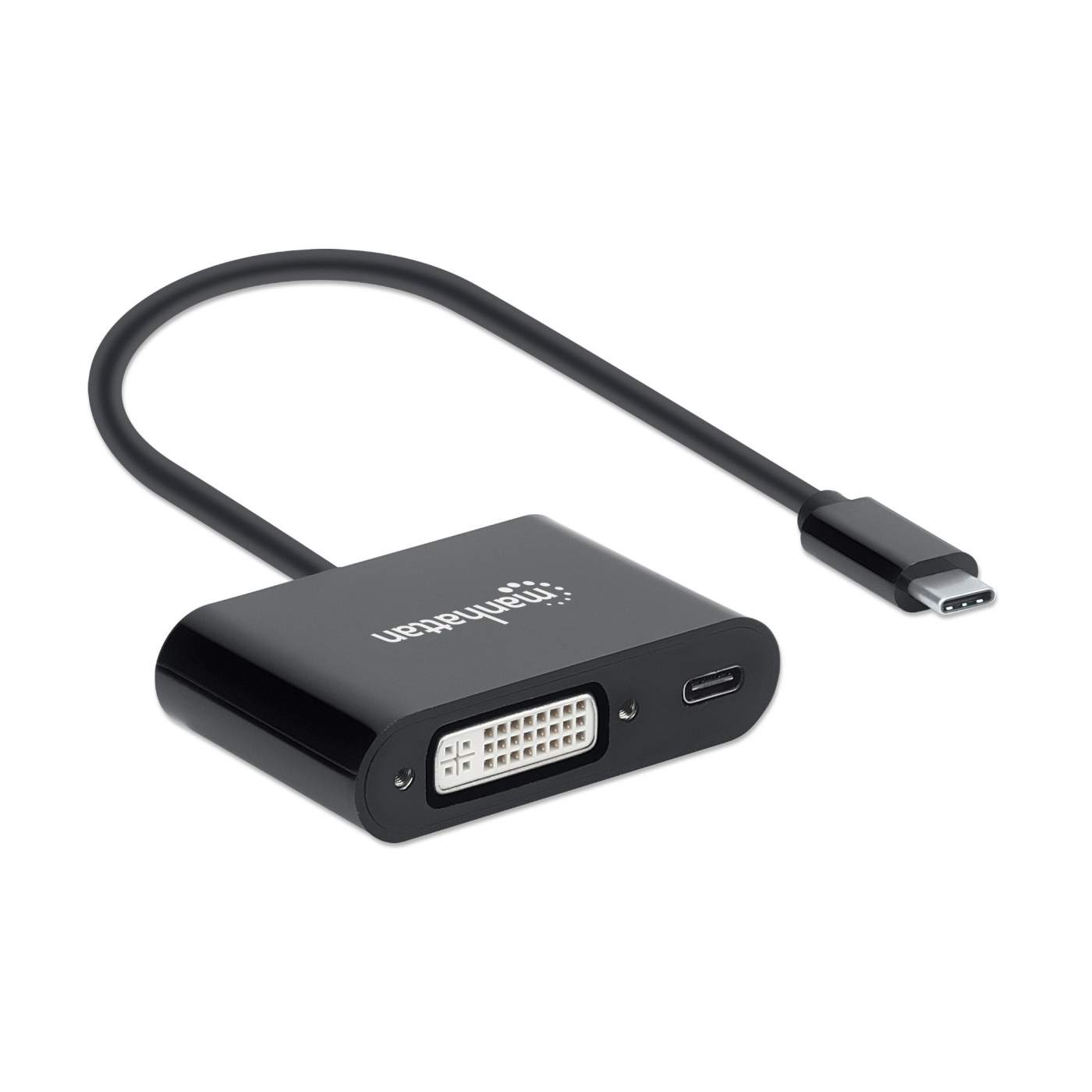 USB-C to DVI Converter with Power Delivery Port Image 3