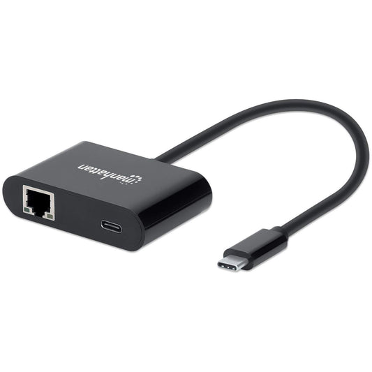 USB-C to Gigabit Network Adapter with Power Delivery Port Image 1