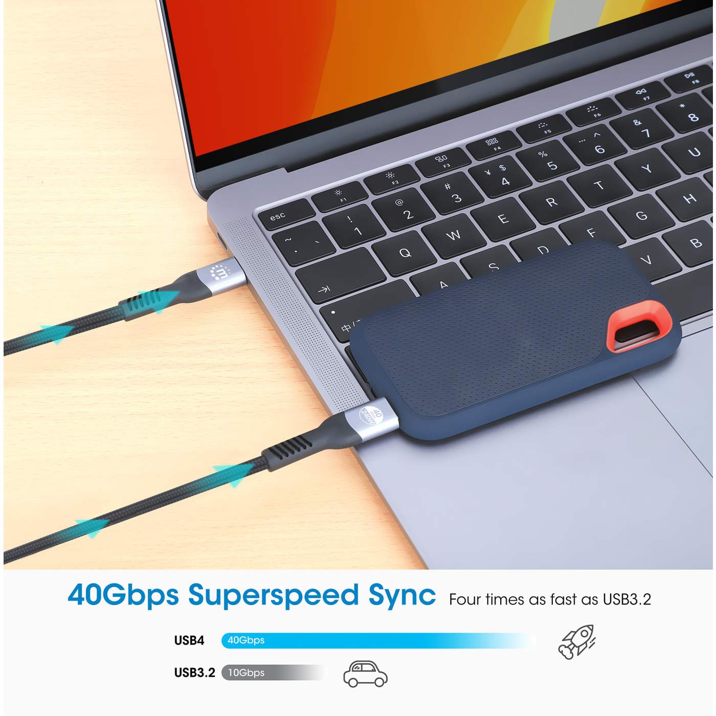 USB4 Type-C 40 Gbps 8K Video and 240 W EPR Charging Cable / PD 3.1 Image 8
