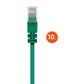 Cat6 U/UTP Slim Network Patch Cable, 14 ft., Green, 10-Pack Image 4