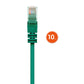 Cat6 U/UTP Slim Network Patch Cable, 3 ft., Green, 10-Pack Image 4